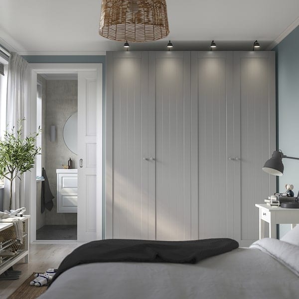 Ikea PAX / GULLABERG - Wardrobe combination, white/grey,200x60x236 cm