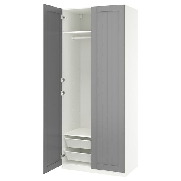 Ikea PAX / GULLABERG - Wardrobe combination, white/grey,100x60x236 cm