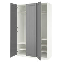 PAX / GULLABERG wardrobe combination, white/grey, 150x60x236 cm