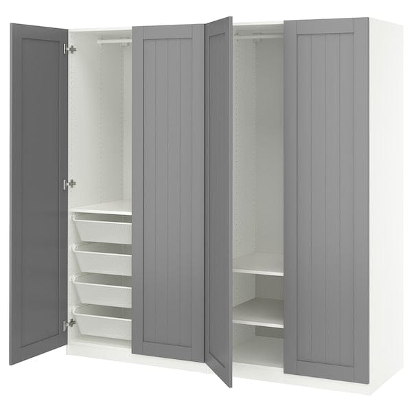 Ikea PAX / GULLABERG - Wardrobe combination, white/grey,200x60x201 cm