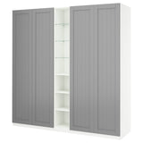 PAX / GULLABERG wardrobe combination, grey grey/white, 235x60x236 cm