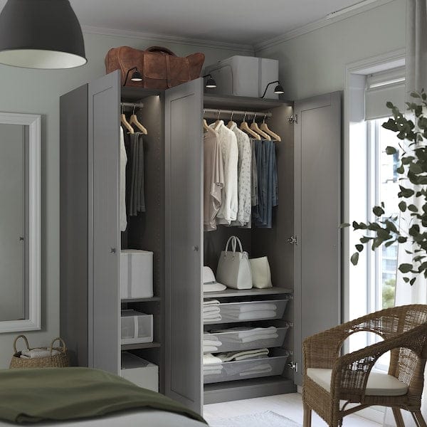 Ikea PAX / GULLABERG - Wardrobe combination, dark gray/dark gray,150x60x201 cm