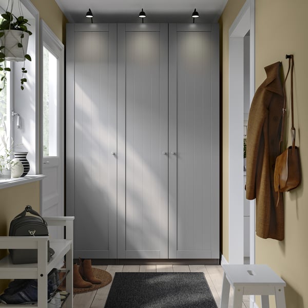 PAX / GULLABERG wardrobe combination, dark grey/dark grey, 150x60x236 cm
