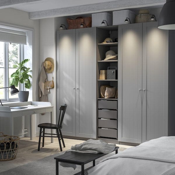 Ikea PAX / GULLABERG - Wardrobe combination, dark gray/grey,250x60x236 cm