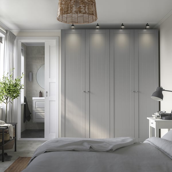 PAX / GULLABERG wardrobe combination, dark grey/grey, 200x60x236 cm