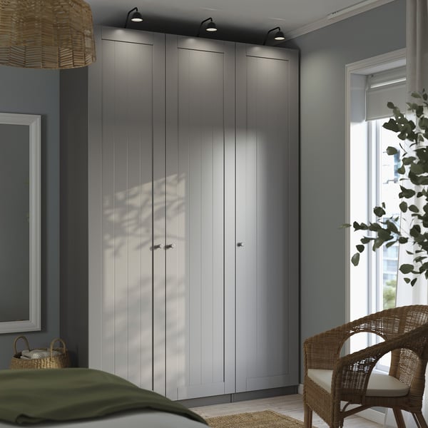 PAX / GULLABERG wardrobe combination, dark grey/grey, 150x60x236 cm