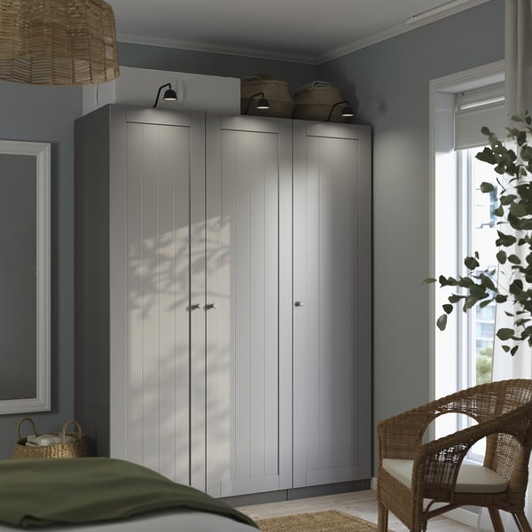 PAX / GULLABERG wardrobe combination, dark grey/grey, 150x60x201 cm