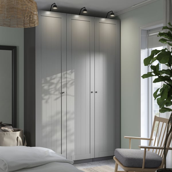 PAX / GULLABERG wardrobe combination, dark grey/grey, 150x60x236 cm