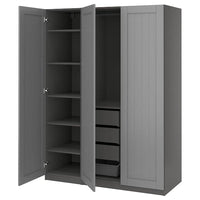 PAX / GULLABERG wardrobe combination, dark grey/grey, 150x60x201 cm