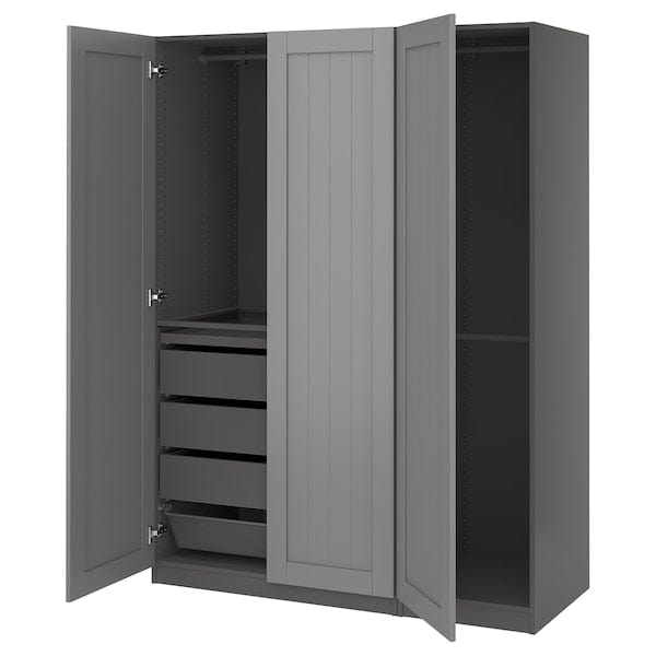 Ikea PAX / GULLABERG - Wardrobe combination, dark gray/grey,150x60x201 cm