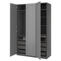 PAX / GULLABERG wardrobe combination, dark grey/grey, 150x60x236 cm