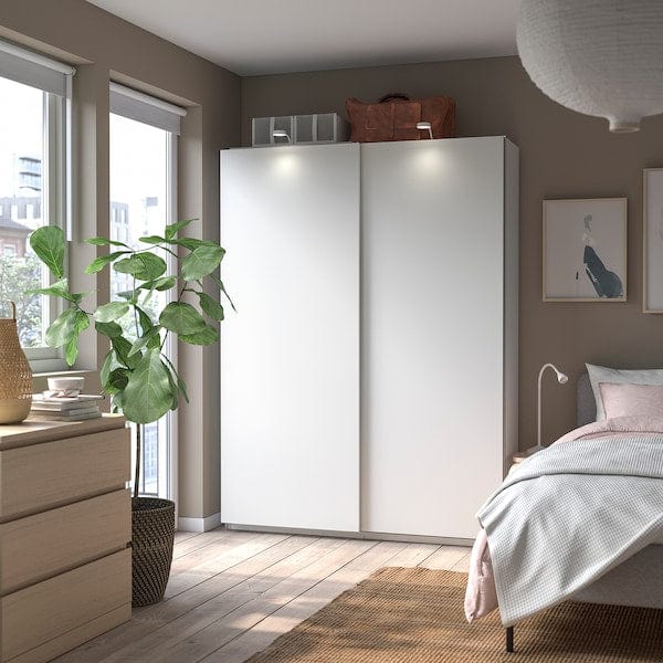 Ikea PAX / HASVIK - Wardrobe combination, white/white,150x44x201 cm
