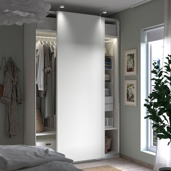 PAX / HASVIK wardrobe combination, white/white, 150x66x236 cm