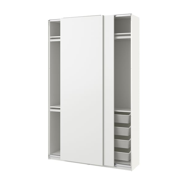 Ikea PAX / HASVIK - Wardrobe combination, white/white,150x44x236 cm