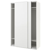 PAX / HASVIK wardrobe combination, white/white, 150x66x236 cm