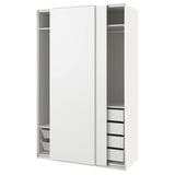 PAX / HASVIK wardrobe combination, white/white, 150x66x236 cm