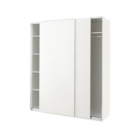 PAX / HASVIK wardrobe, white/white, 200x66x236 cm