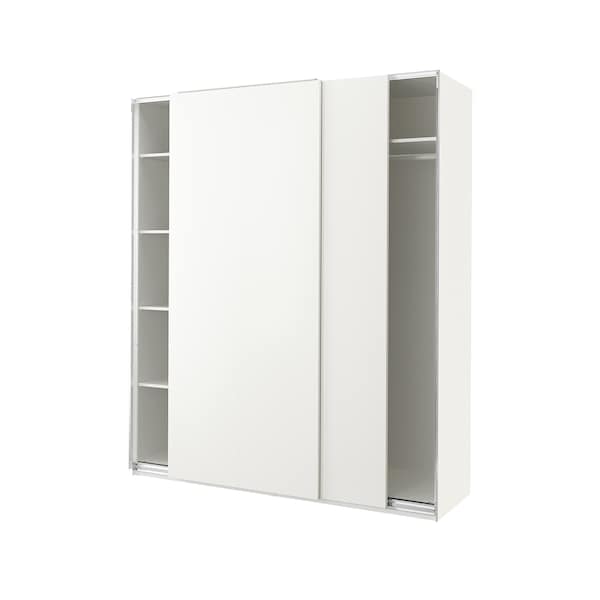 Ikea PAX / HASVIK - Wardrobe, white/white,200x66x236 cm
