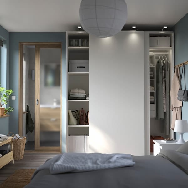 Ikea PAX / HASVIK - Wardrobe, white/white,200x66x236 cm