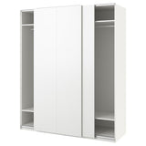PAX / HASVIK wardrobe, white/white, 200x66x236 cm