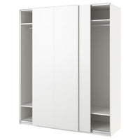 PAX / HASVIK wardrobe, white/white, 200x66x236 cm