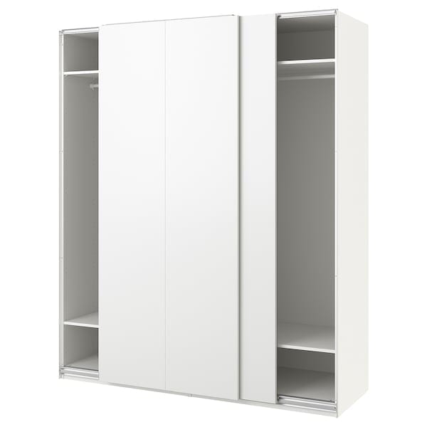 Ikea PAX / HASVIK - Wardrobe, white/white,200x66x236 cm