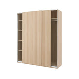 PAX / HASVIK wardrobe, white stained oak effect/white stained oak effect, 200x66x236 cm
