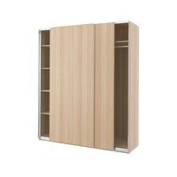PAX / HASVIK wardrobe, white stained oak effect/white stained oak effect, 200x66x236 cm