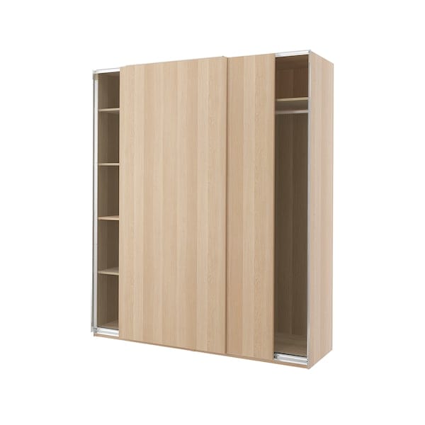 Ikea PAX / HASVIK - Cloakroom, oak effect with white stain / oak effect with white stain,200x66x236 cm
