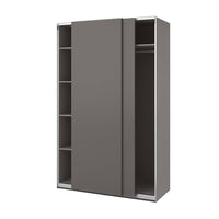 PAX / HASVIK wardrobe, dark grey/dark grey, 150x66x236 cm