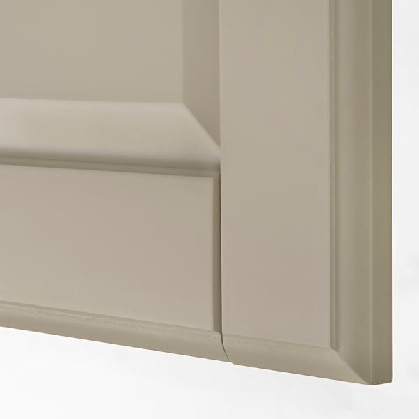 PAX / KAMMARTORP/TYSSEDAL wardrobe combination, grey-beige/grey-beige mirror glass, 150x60x201 cm