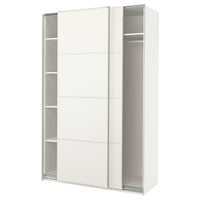 PAX / MEHAMN wardrobe, white/double sided white, 150x66x236 cm