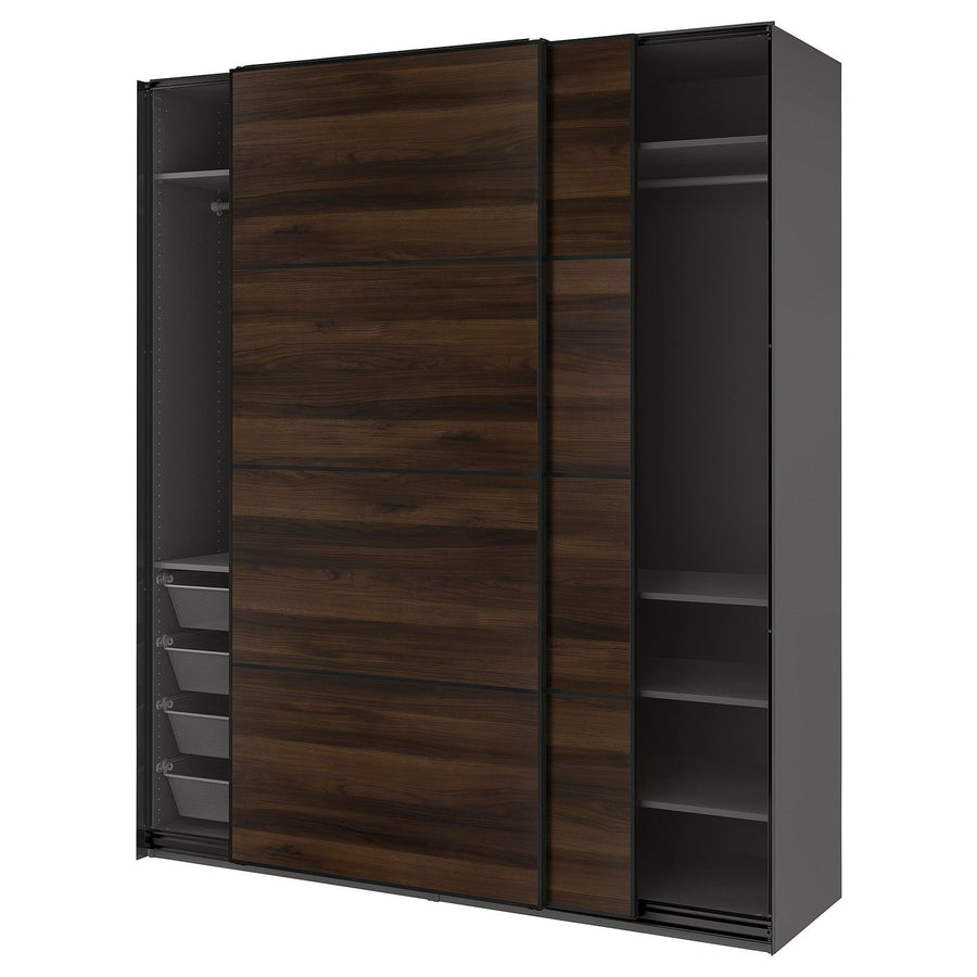 PAX / MEHAMN wardrobe with sliding doors, 200.0x236.4x66.0 cm
