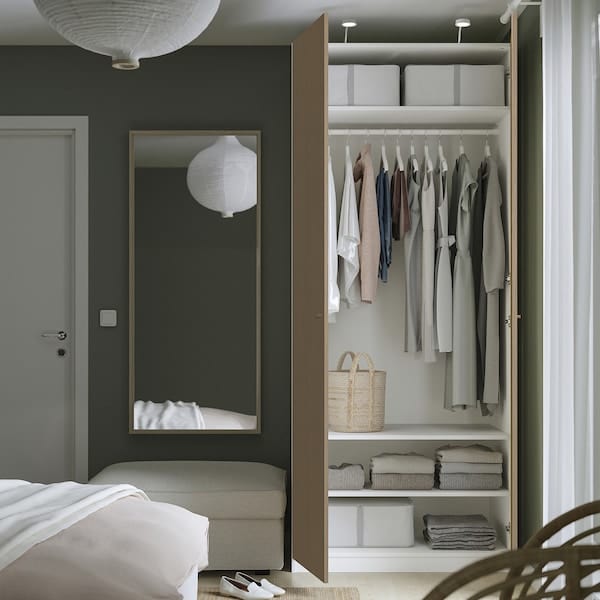 Ikea PAX / STORKLINTA - Wardrobe combination, white / oak effect,100x60x236 cm