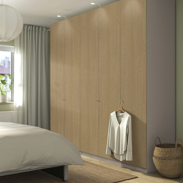 Ikea PAX / STORKLINTA - Wardrobe combination, grey-beige/oak effect, 250x60x236 cm