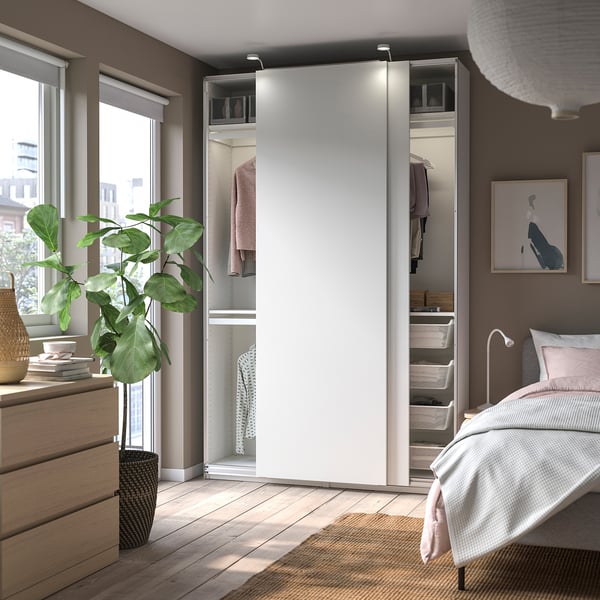 PAX wardrobe frame, white, 100x35x236 cm