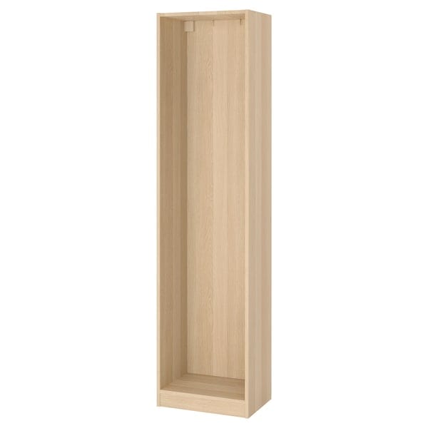 PAX wardrobe frame, white stained oak effect, 50x35x201 cm