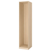 PAX wardrobe frame, white stained oak effect, 50x58x236 cm