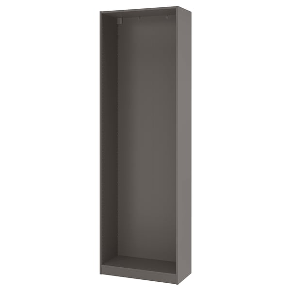 PAX wardrobe frame, dark grey, 75x35x236 cm
