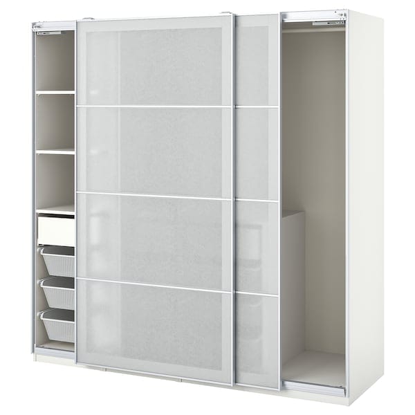 Ikea PAX / SVARTISDAL - Wardrobe combination, white white/paper effect,200x66x201 cm
