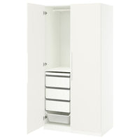 PAX / TONSTAD wardrobe combination, white/off-white, 100x60x201 cm