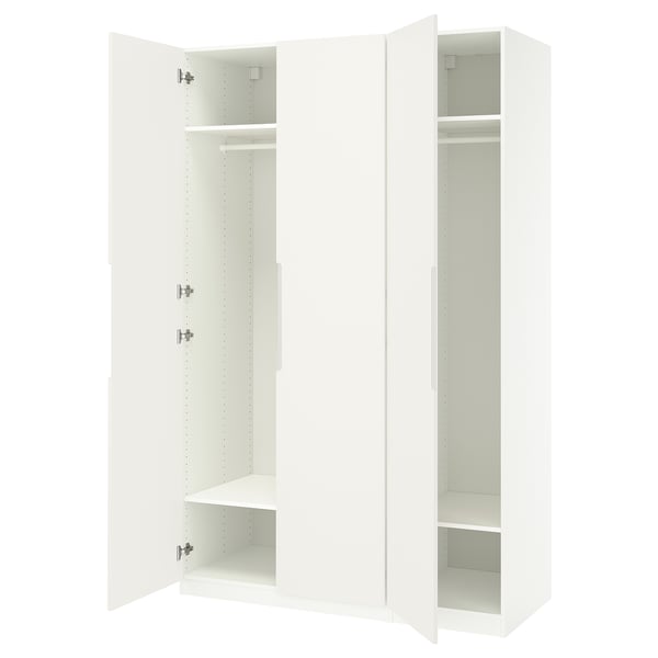 PAX / TONSTAD wardrobe combination, white/off-white, 150x60x236 cm