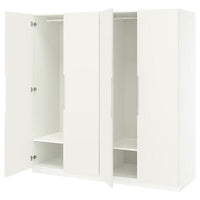 PAX / TONSTAD wardrobe combination, white/off-white, 200x60x201 cm