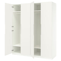 PAX / TONSTAD wardrobe combination, white/off-white, 200x60x236 cm
