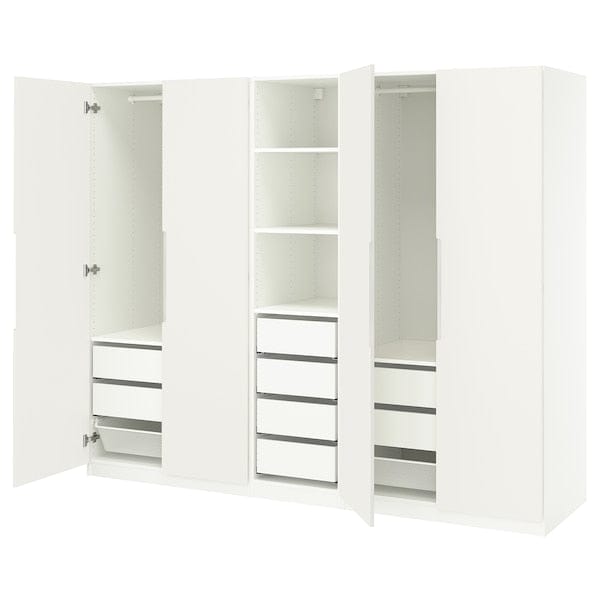 Ikea PAX / TONSTAD - Wardrobe combination, white/off-white,250x60x201 cm