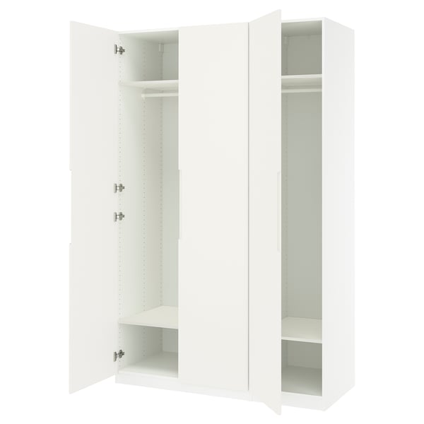 PAX / TONSTAD wardrobe combination, white/off-white, 150x60x236 cm