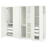 PAX / TYSSEDAL wardrobe combination, white white/white, 255x60x201 cm