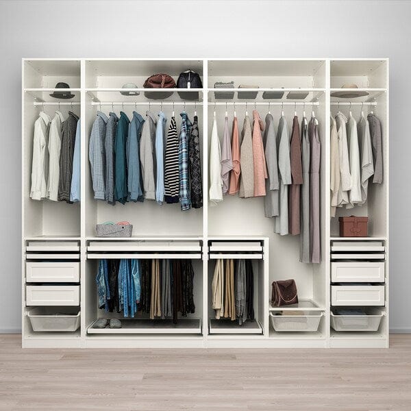 Ikea PAX / TYSSEDAL - Wardrobe combination, white/white,300x60x236 cm