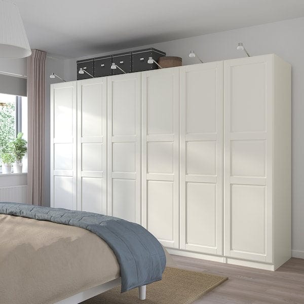 Ikea PAX / TYSSEDAL - Wardrobe combination, white/white,300x60x201 cm
