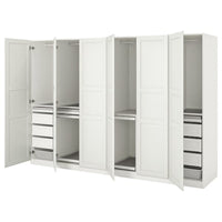 PAX / TYSSEDAL wardrobe combination, white/white, 300x60x201 cm